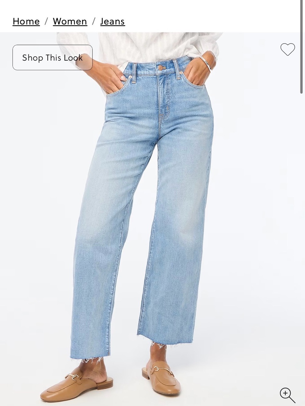 J. Crew Light Blue High-Rise Wide-Leg Jeans